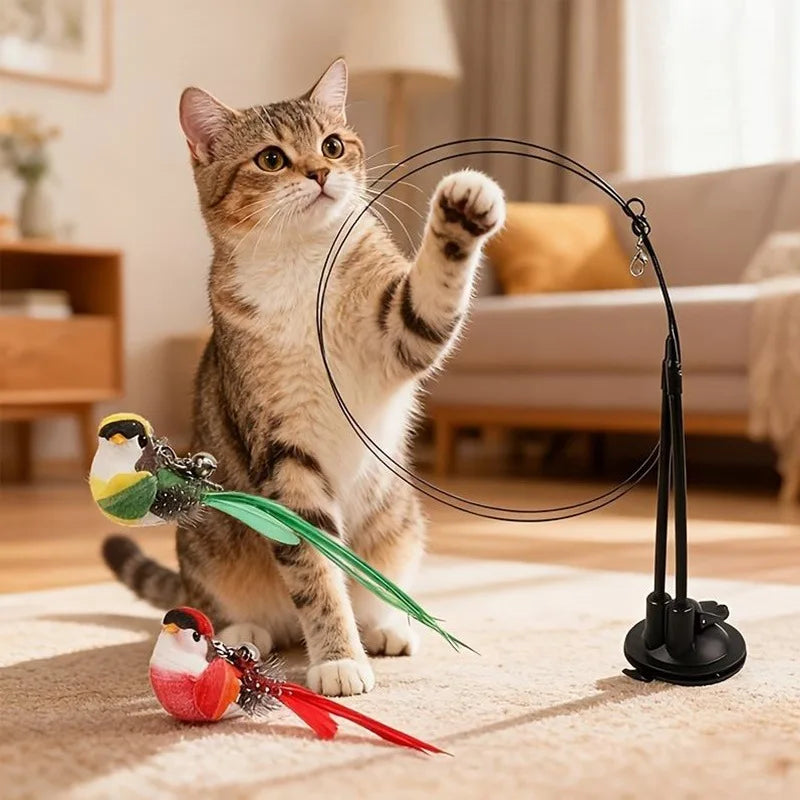 JOUET CANNE À PÊCHE POUR CHAT – STIMULATION, EXERCICE & AMUSEMENT