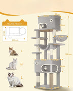 Arbre à chat TitanRoyal – La tour féline pour chats aventuriers 203 cm