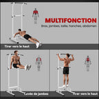 STATION TRACTIONS & DIPS – MUSCULATION COMPLÈTE À DOMICILE