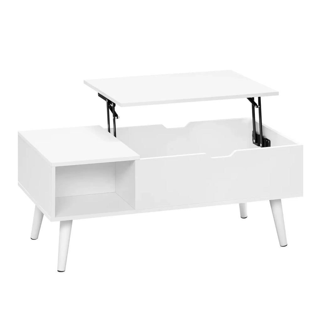 Table basse relevable minimaliste avec rangement