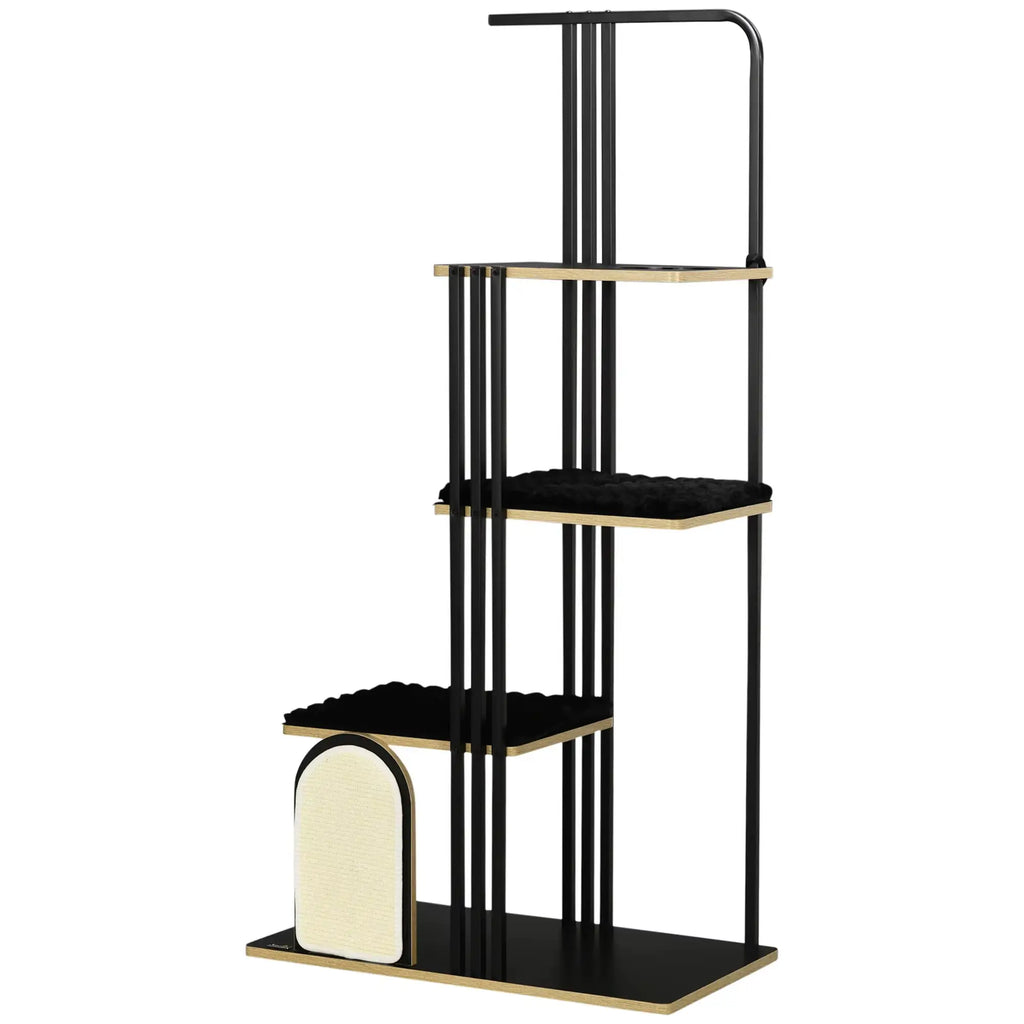 Arbre à chat design SkyLounge Noir – Le perchoir design pour chats d’intérieur 170 cm