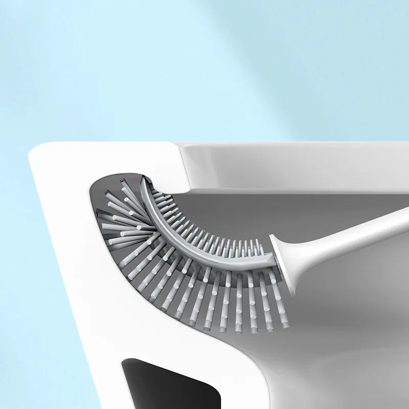 BROSSE WC FLEXIBLE EN SILICONE MURALE – HYGIÈNE PARFAITE & NETTOYAGE SANS EFFORT