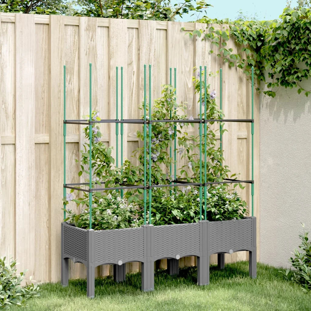 JARDINIÈRE AVEC TREILLIS – ÉLÉGANCE, CULTURE & GAIN DE PLACE