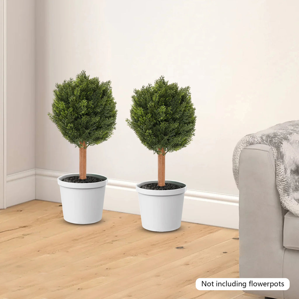 CYPRÈS ARTIFICIELS 2 PCS – DÉCORATION ÉLÉGANTE & SANS ENTRETIEN