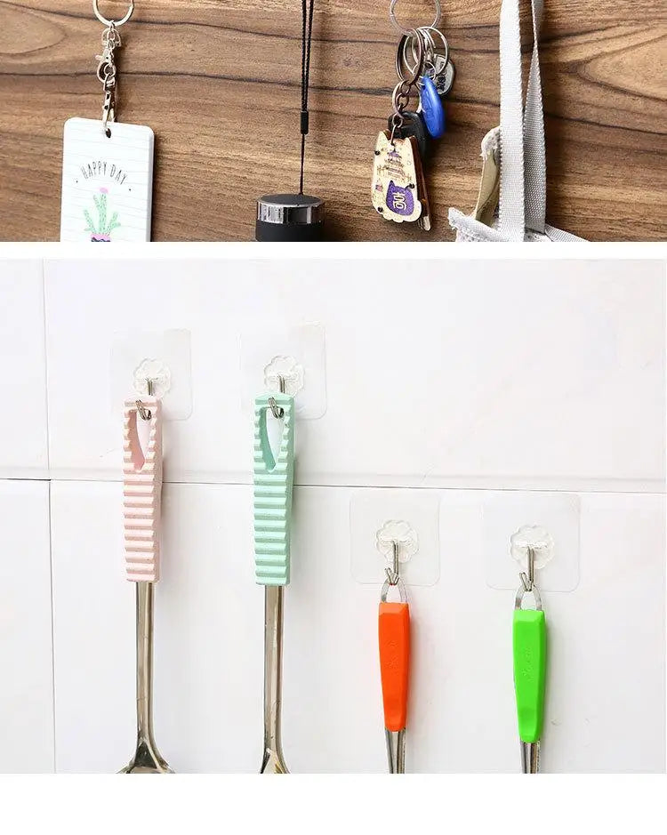CROCHETS MURAUX ADHÉSIFS – LOT DE 10