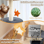 OUBLIEZ LES MEUBLES ESCALADÉS – ARBRE À CHAT 128 CM AVEC NICHE, PERCHOIR ET GRIFFOIRS