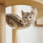 Arbre à chat en bois PrimeFeline 180 cm –  La tour féline haut de gamme pour chats d’intérieur