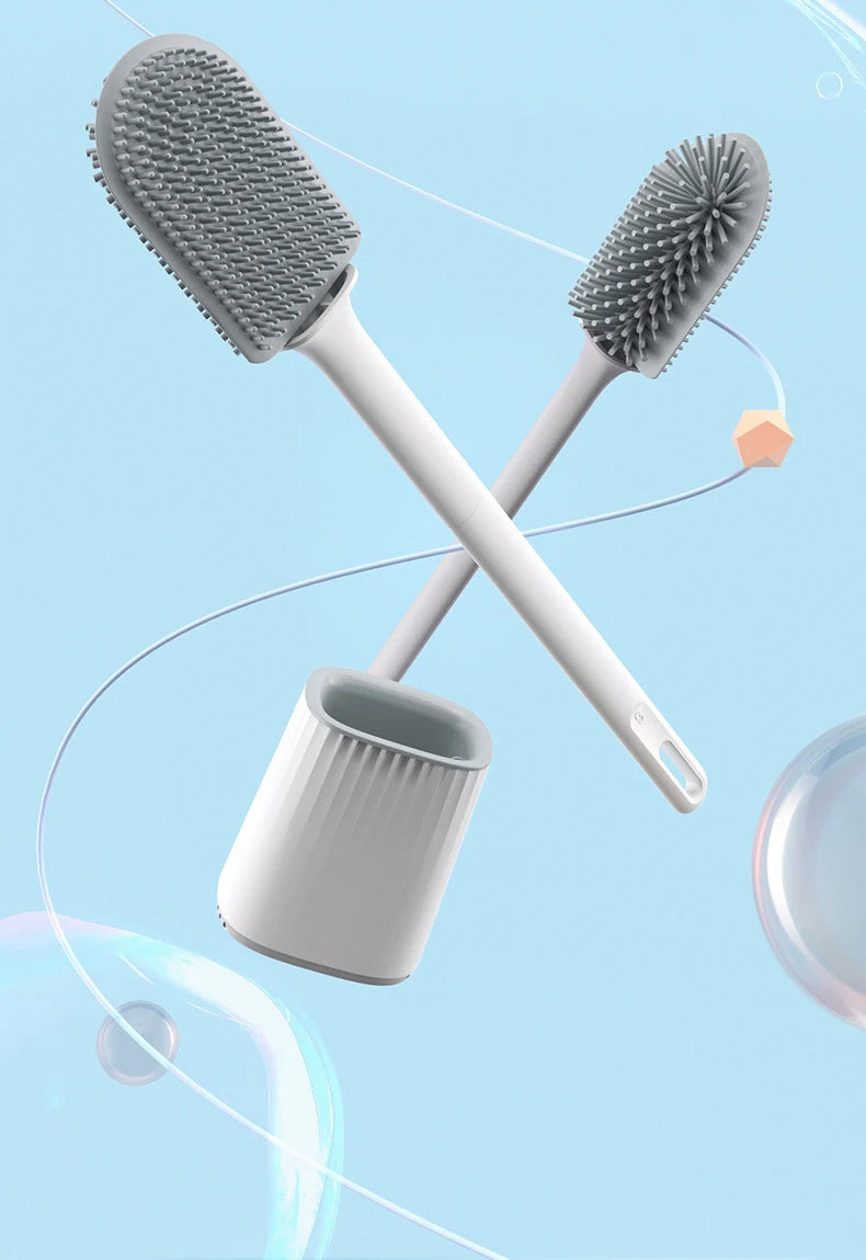 BROSSE WC FLEXIBLE EN SILICONE MURALE – HYGIÈNE PARFAITE & NETTOYAGE SANS EFFORT