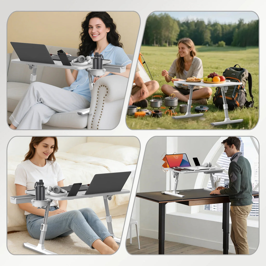 TABLE ORDINATEUR PLIABLE RÉGLABLE – CONFORT, PRATICITÉ & POLYVALENCE