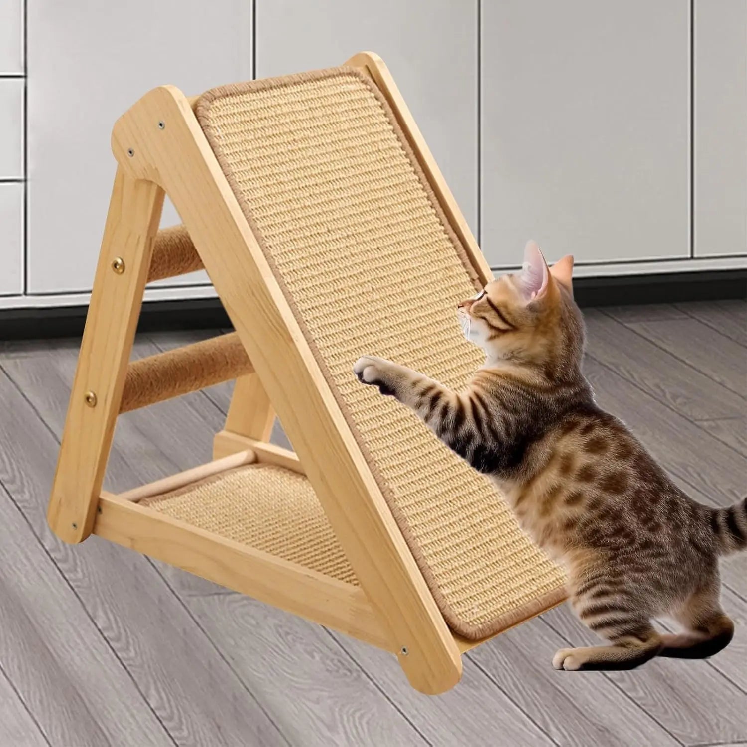 GRIFFOIR D'ESCALADE EN BOIS ET SISAL