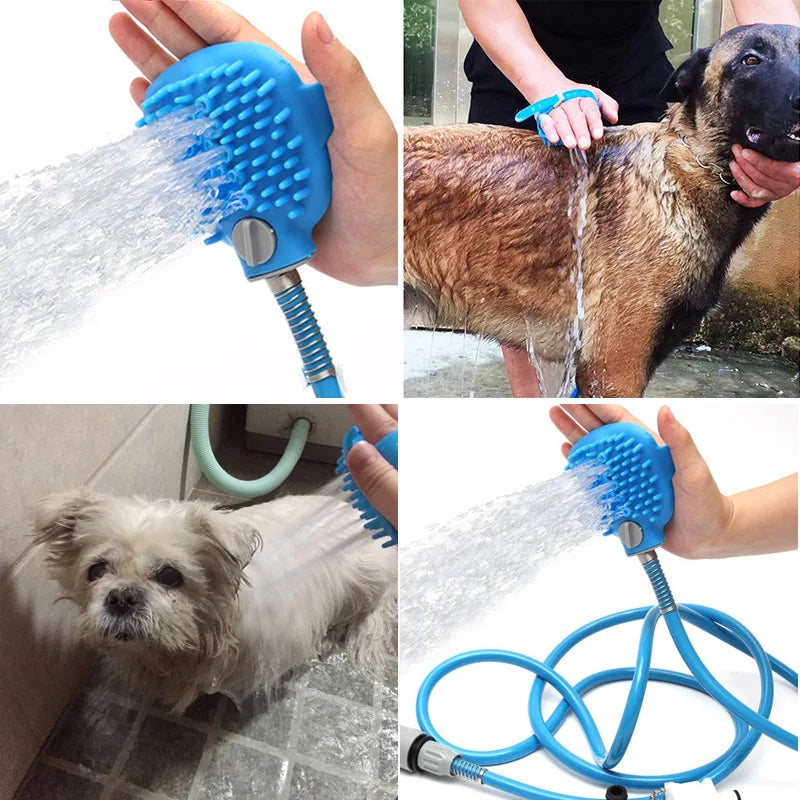 BROSSE DE DOUCHE 2 EN 1 POUR ANIMAUX – LAVAGE, MASSAGE & TOILETTAGE FACILITÉ
