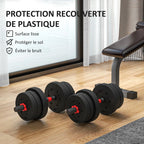 SET D’HALTÈRES AJUSTABLES 20 KG – MUSCULATION COMPLÈTE À DOMICILE