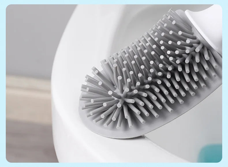 BROSSE WC FLEXIBLE EN SILICONE MURALE – HYGIÈNE PARFAITE & NETTOYAGE SANS EFFORT