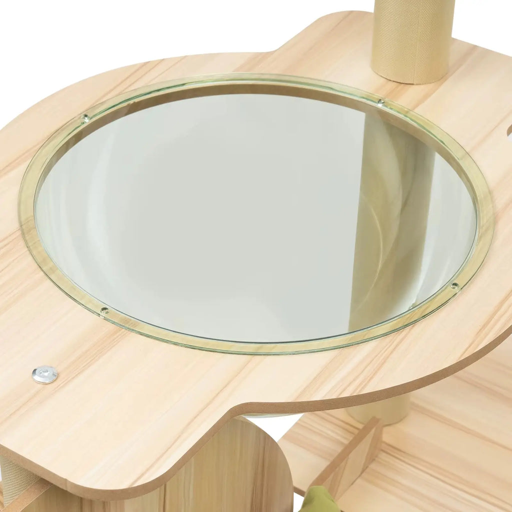 CosmoLuxe – L’arbre à chat en bois design aux airs de station spatiale 140 cm