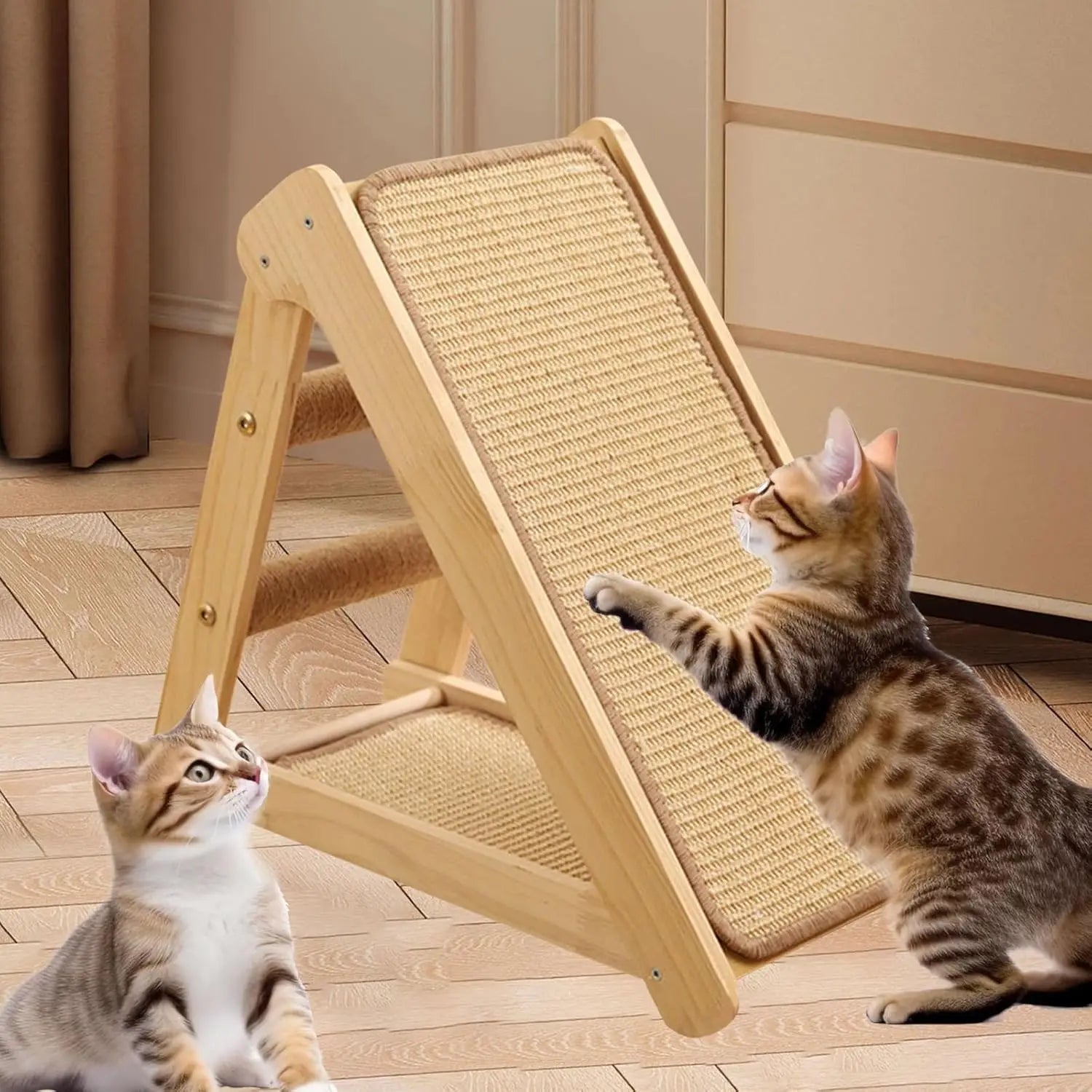 GRIFFOIR D'ESCALADE EN BOIS ET SISAL