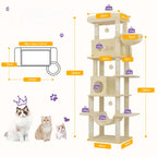 Arbre à chat XXL SkyPalace 210 – La villa féline grand format 210 cm