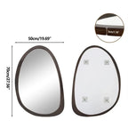 Miroir mural asymétrique en bois d’hévéa