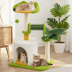 ARBRE À CHAT PALMIER AVEC NICHE ET BROSSE DE TOILETTAGE