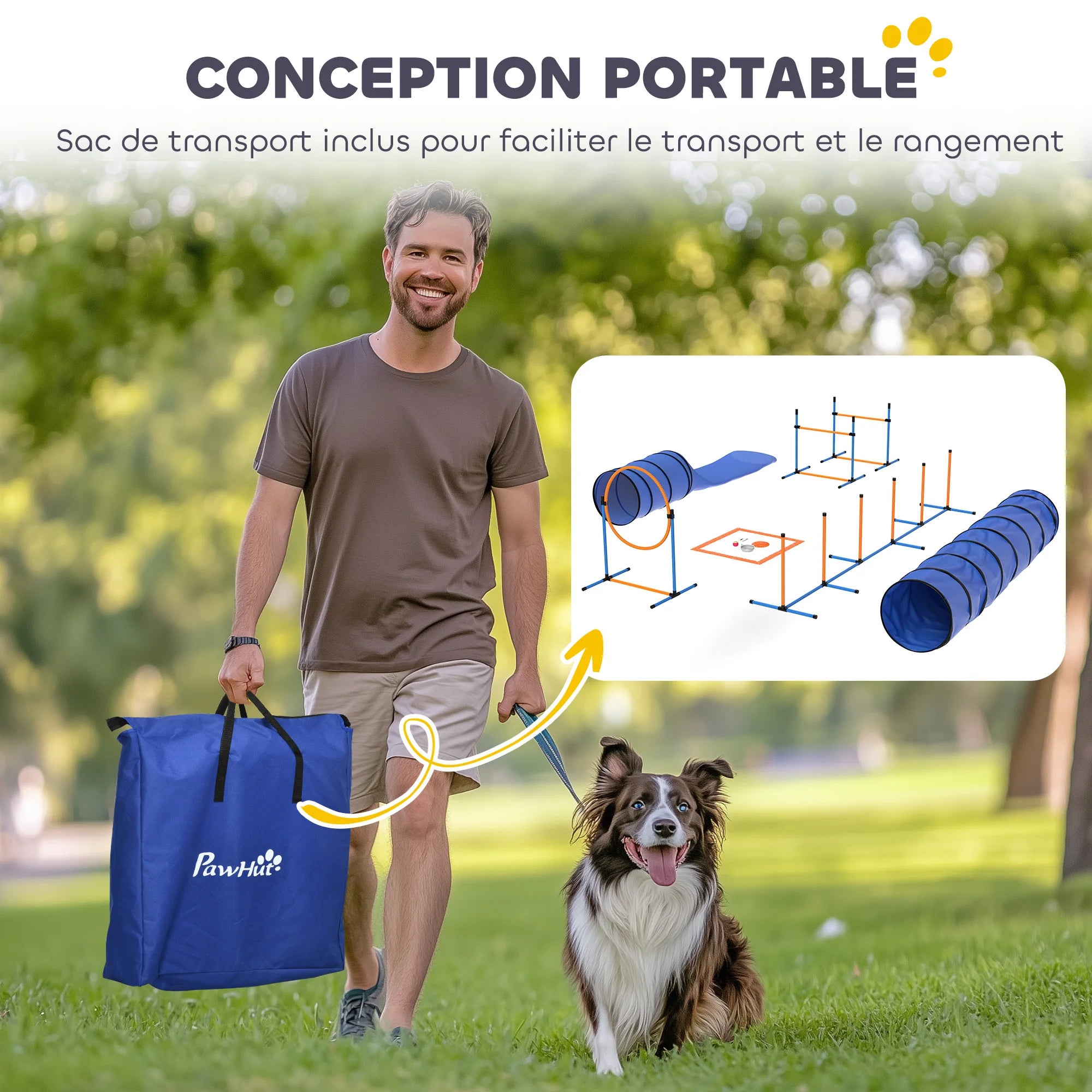 KIT PARCOURS AGILITÉ CHIEN 11 PIÈCES – JEU, ÉDUCATION & DÉPENSE ÉNERGÉTIQUE