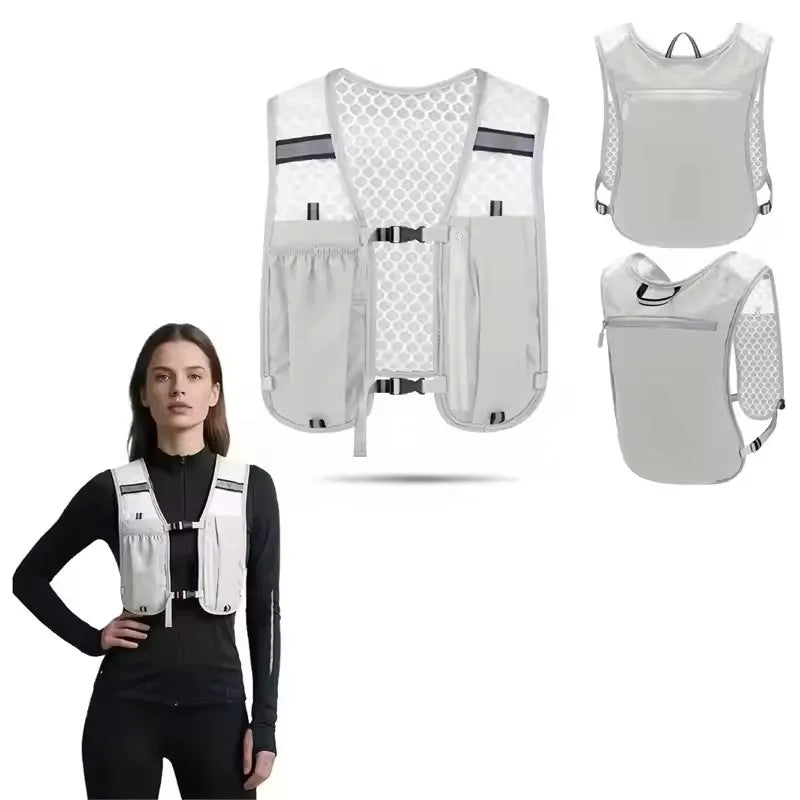GILET D’HYDRATATION SPORT – LÉGER, RESPIRANT & ULTRA PRATIQUE