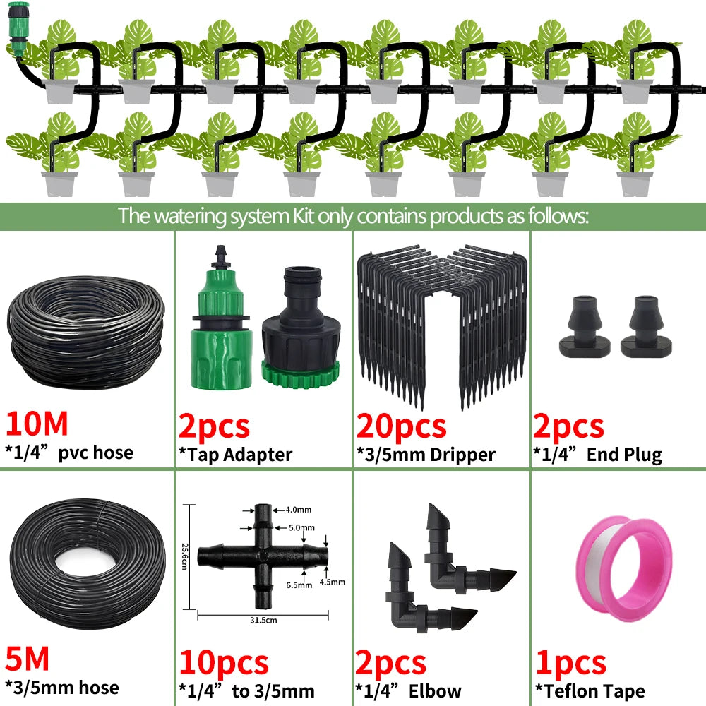 KIT D’IRRIGATION GOUTTE À GOUTTE 4 VOIES – ARROSAGE PRÉCIS & AUTOMATIQUE