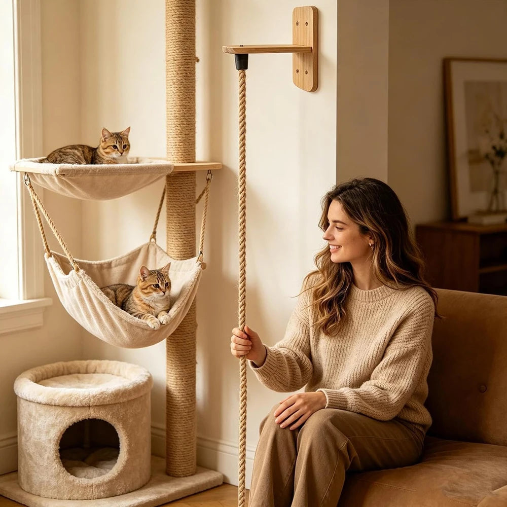 CORDE D'ESCALADE MURALE  POUR CHAT
