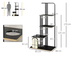 Arbre à chat design SkyLounge Noir – Le perchoir design pour chats d’intérieur 170 cm