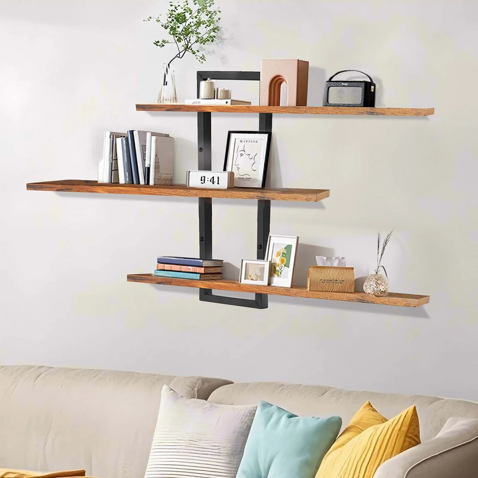 ÉTAGÈRE MURALE 3 NIVEAUX – RANGEMENT, DÉCORATION & STYLE INDUSTRIEL