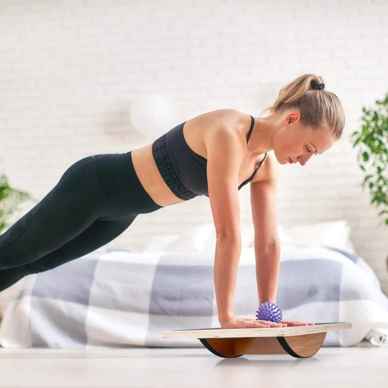 PLANCHE D’ÉQUILIBRE EN BOIS – STABILITÉ, GAINAGE & RENFORCEMENT