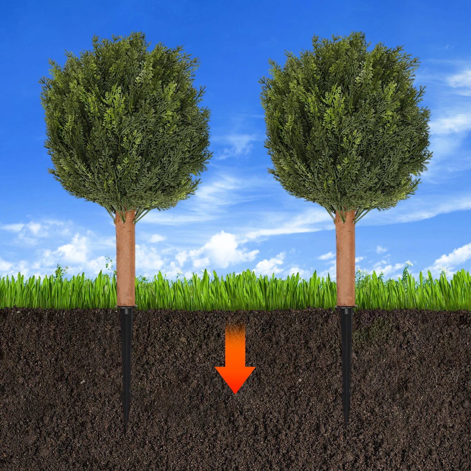 CYPRÈS ARTIFICIELS 2 PCS – DÉCORATION ÉLÉGANTE & SANS ENTRETIEN