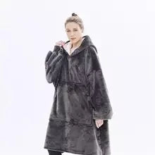 SWEAT-PLAID POLAIRE À CAPUCHE – CHALEUR XXL & CONFORT ABSOLU