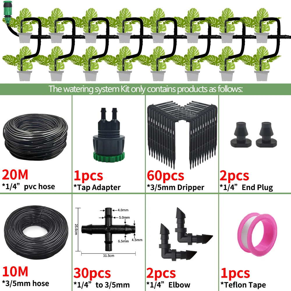 KIT D’IRRIGATION GOUTTE À GOUTTE 4 VOIES – ARROSAGE PRÉCIS & AUTOMATIQUE