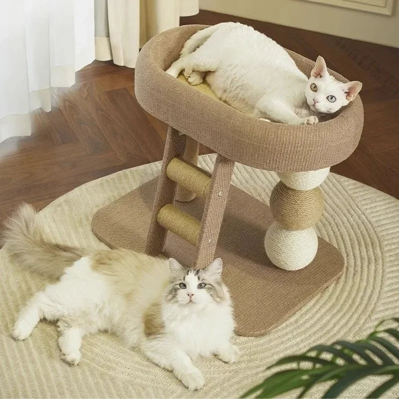 ARBRE À CHAT COMPACT AVEC GRIFFOIR ET PLATEFORMES