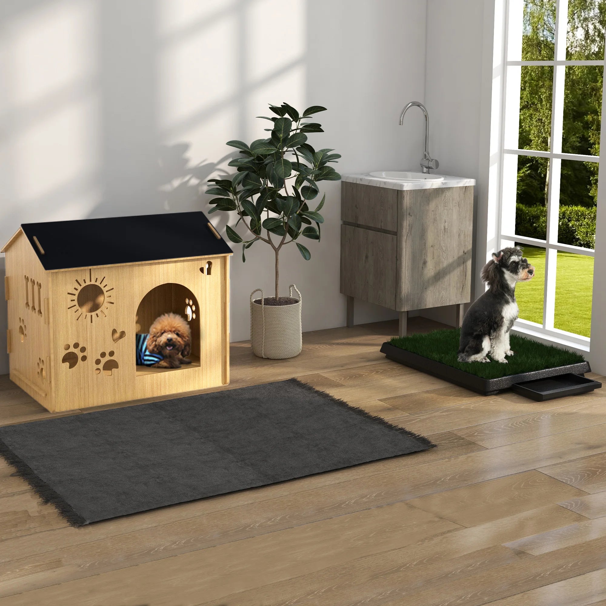 NICHE BOIS POUR PETIT CHIEN – CONFORT, STYLE & COCOONING