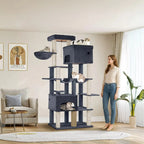 Arbre à chat XXL Titan Crown – Le palais vertical des grands chats comme les Maine Coon 200 cm