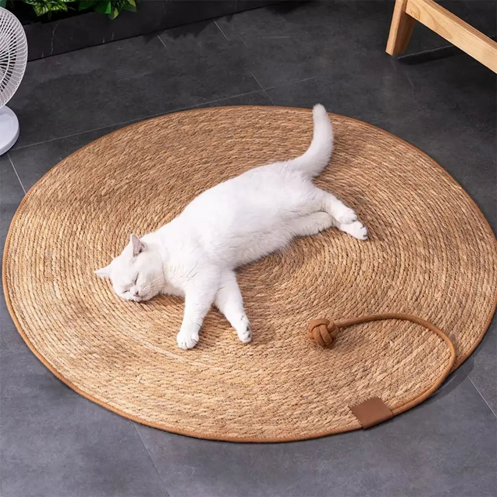 ZENRATTAN – LE TAPIS GRIFFOIR À CHAT NATUREL & RAFRAÎCHISSANT EN ROTIN 40 CM