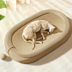 Griffoir pour chat multifonction – lit en sisal, jouet balle & espace de repos pour intérieur et extérieur