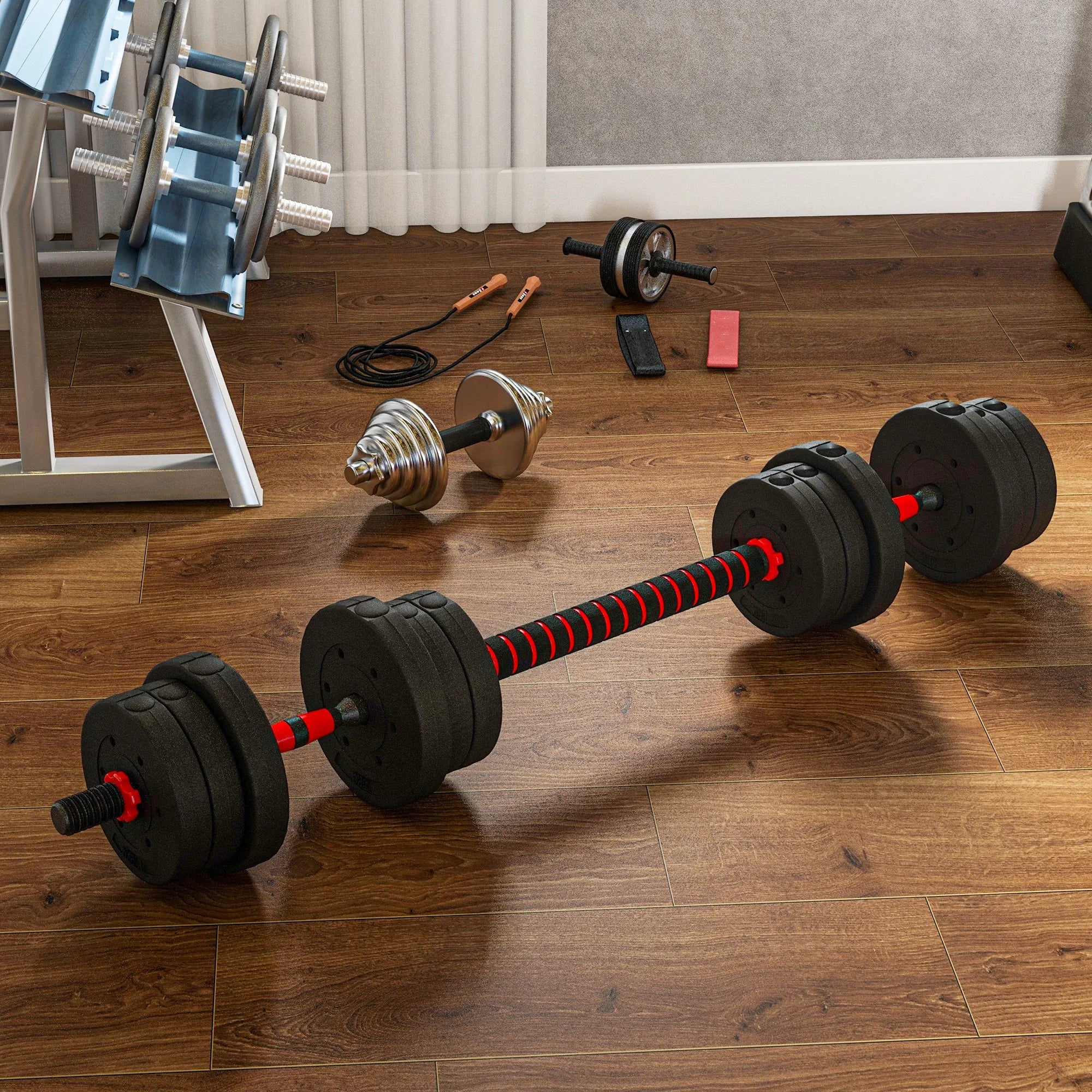 SET D’HALTÈRES AJUSTABLES 20 KG – MUSCULATION COMPLÈTE À DOMICILE