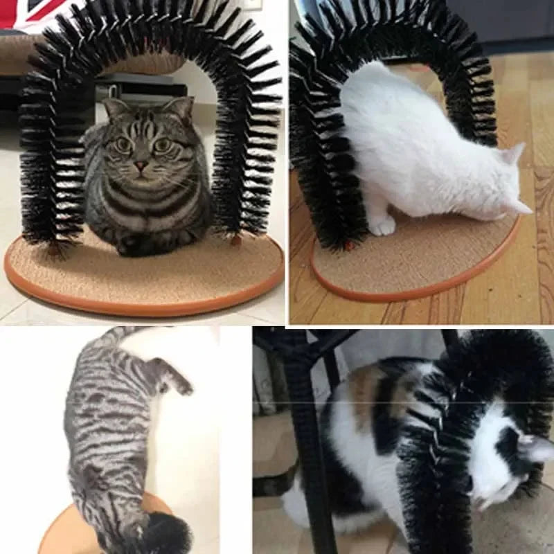 ARCHE DE TOILETTAGE POUR CHAT – MASSAGE, GRIFFADES & ANTI-ENNUI