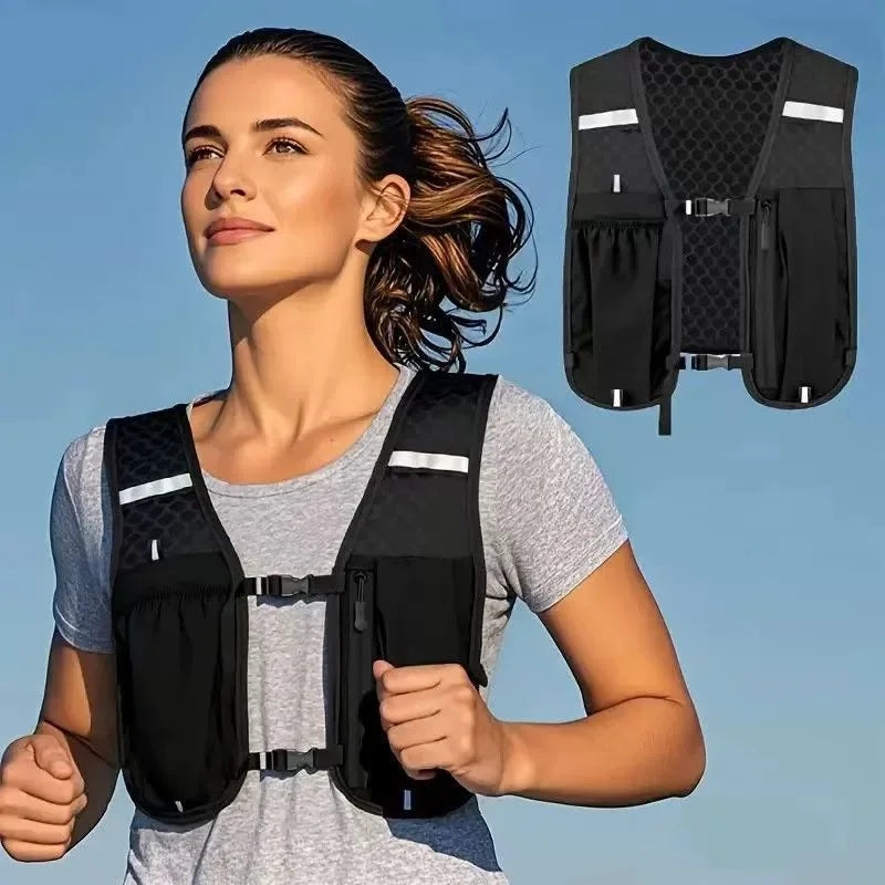 GILET D’HYDRATATION SPORT – LÉGER, RESPIRANT & ULTRA PRATIQUE