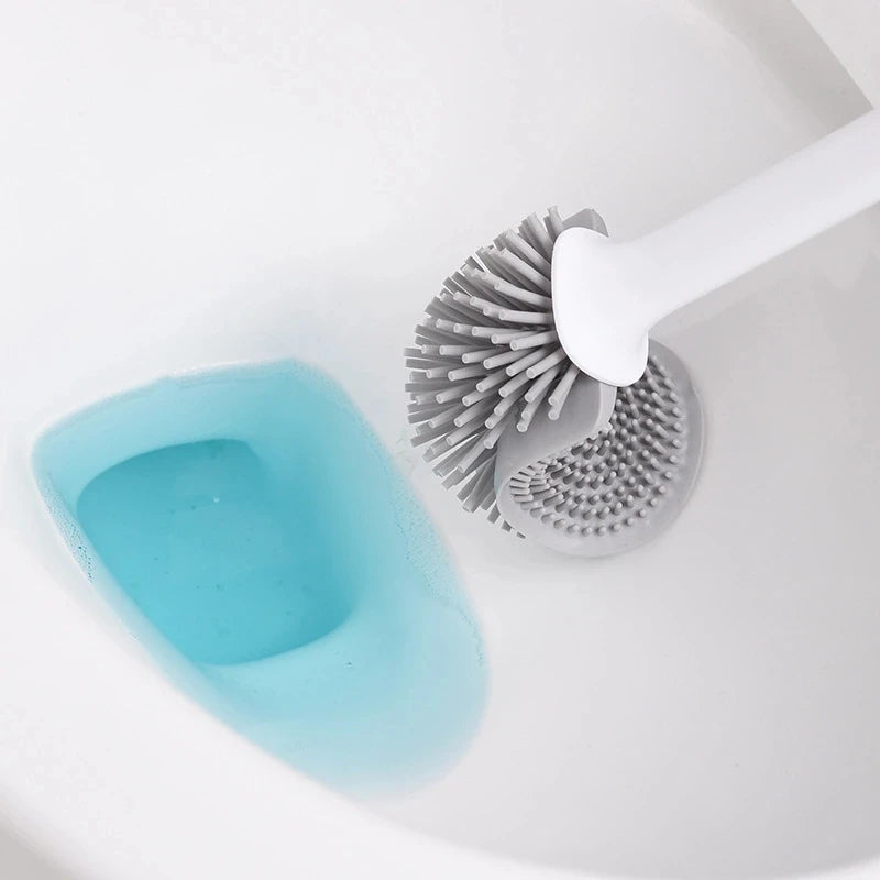 BROSSE WC FLEXIBLE EN SILICONE MURALE – HYGIÈNE PARFAITE & NETTOYAGE SANS EFFORT
