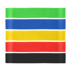 LOT DE 5 BANDES ÉLASTIQUES DE RÉSISTANCE – FITNESS, YOGA & PILATES