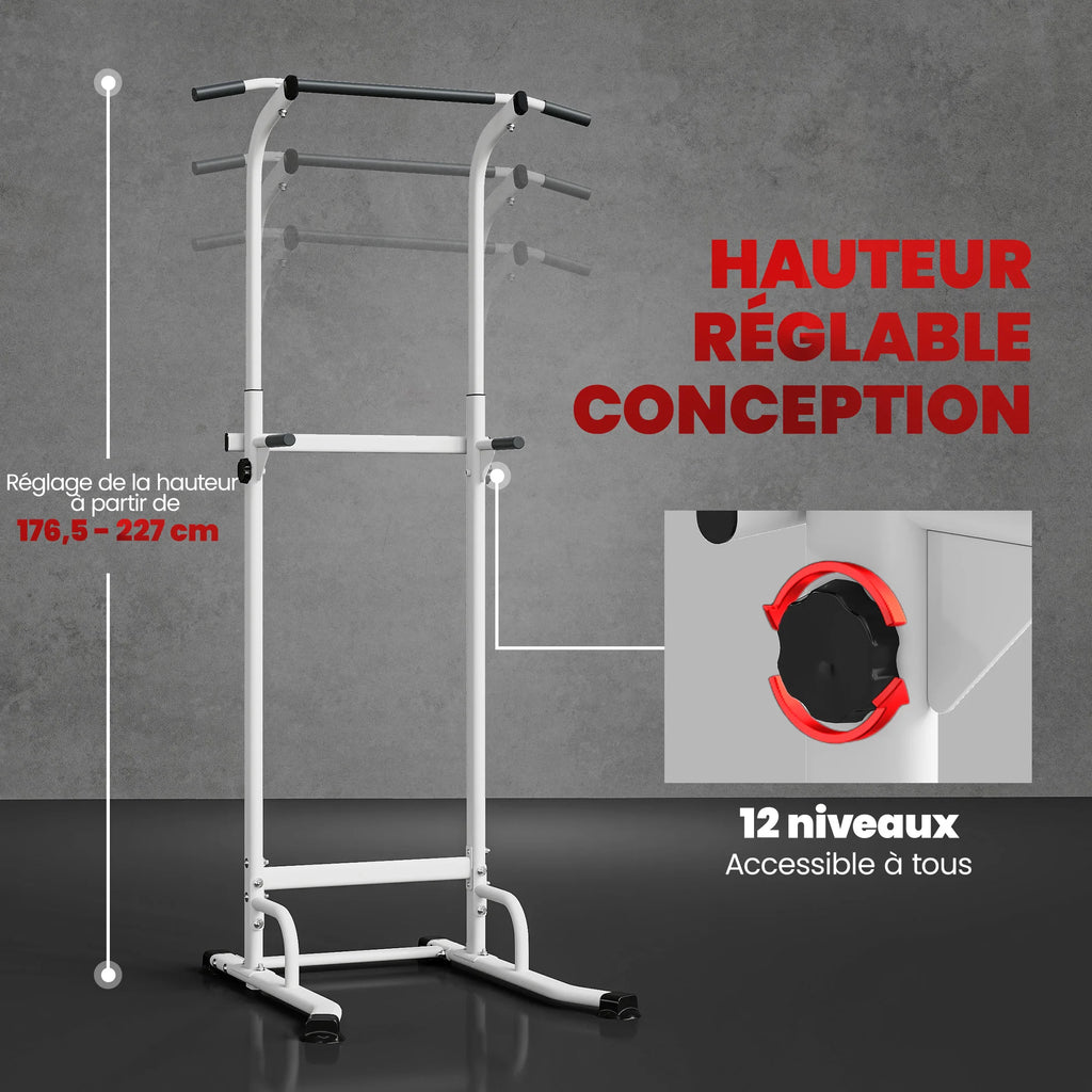 STATION TRACTIONS & DIPS – MUSCULATION COMPLÈTE À DOMICILE