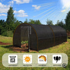 VOILE D’OMBRAGE NOIRE EN MAILLE 6x3M – PROTECTION SOLAIRE & AÉRATION OPTIMALE