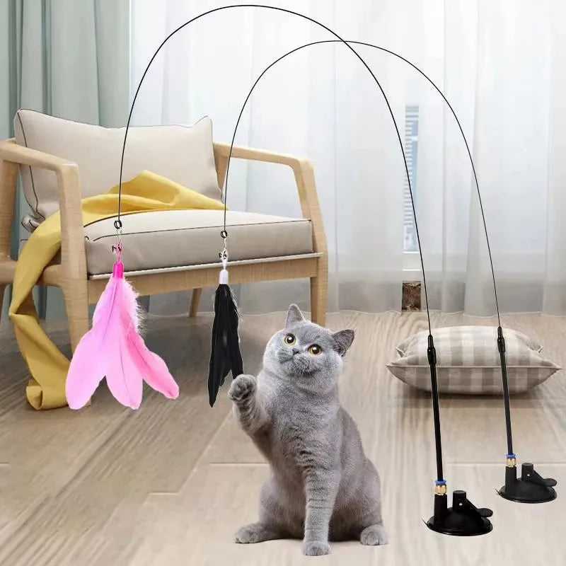 JOUET INTERACTIF POUR CHAT À VENTOUSE – AMUSEMENT NON-STOP & EXERCICE GARANTI