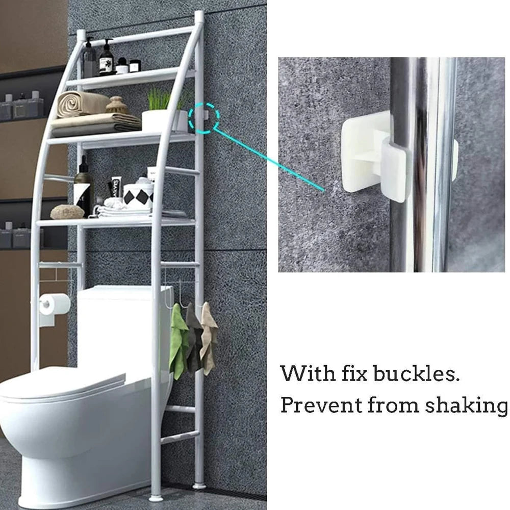 ÉTAGÈRE RANGEMENT WC 3 NIVEAUX – GAIN DE PLACE & ORGANISATION INTELLIGENTE
