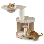 ARBRE À CHAT EN BOIS AVEC CAPSULE SPATIALE PANORAMIQUE