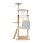 Arbre à chat 3 niveaux pour petits chats avec espace repos et griffoir