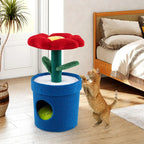 ARBRE À CHAT FLEUR AVEC NICHE EN FORME DE POT