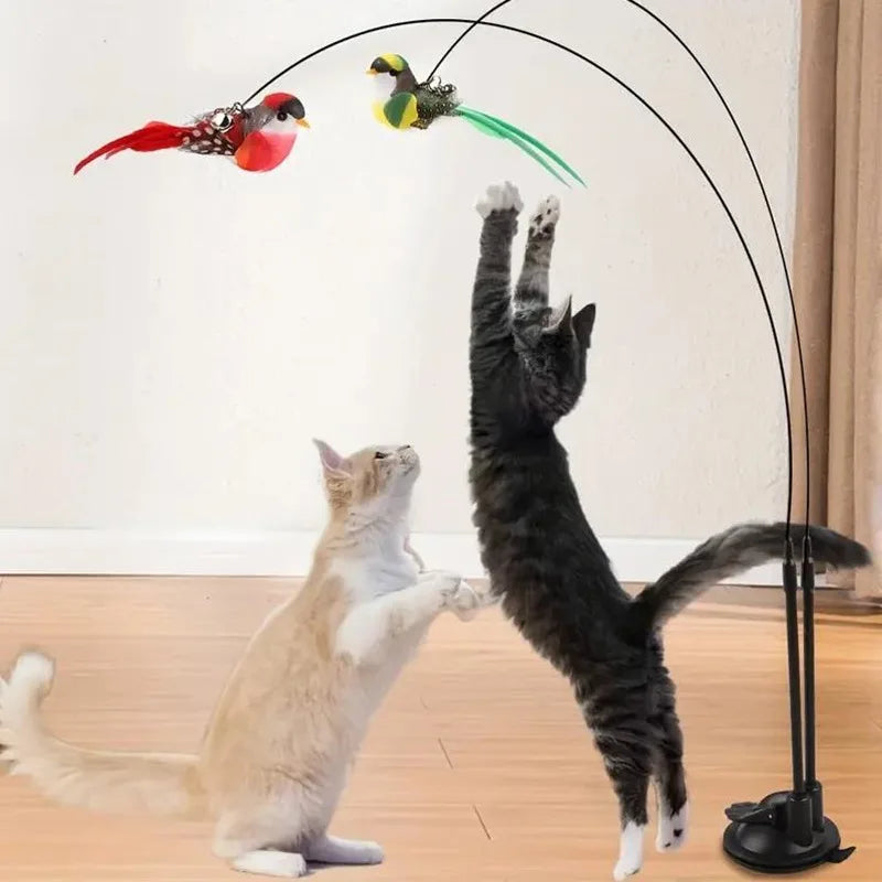 JOUET CANNE À PÊCHE POUR CHAT – STIMULATION, EXERCICE & AMUSEMENT
